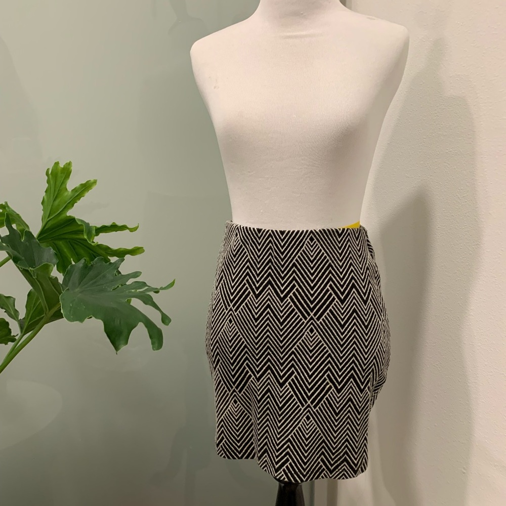 Zara TRF geometric body con skirt size S 26